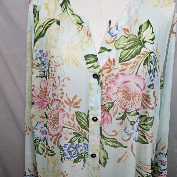 Catherine's Mesh Floral Button Front Cardigan 2X Coquette Fairycore Feminine - Picture 3 of 6